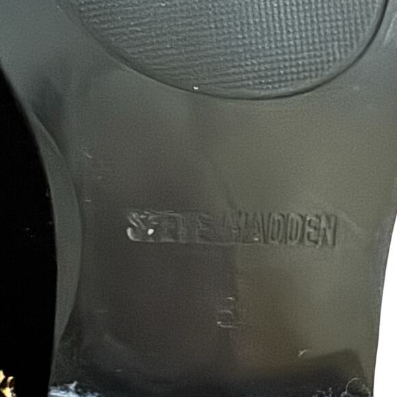 Steve Madden P-Pigiri Black Velvet Star Loafers Size 8 Sold out Style– Flawed - Picture 14 of 14